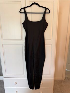 SKIMS ALL-IN-ONE SHINE SQUARE NECK TANK ONESIE/JUMPSUIT